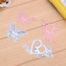 2pcs Heart Butterfly Stencils Scrapbook Embossing DIY Cutting Die Card Gift
