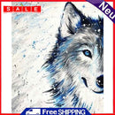 Full Embroidery Set Cross Stitch Needlework Kit 11CT Snow Wolf Animal Art DIY
