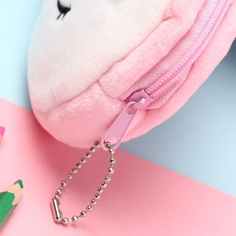 Zip Box Cosmetic Unicorn Pen Bag Makeup Pouch Coin Purse Plush Pencil Case