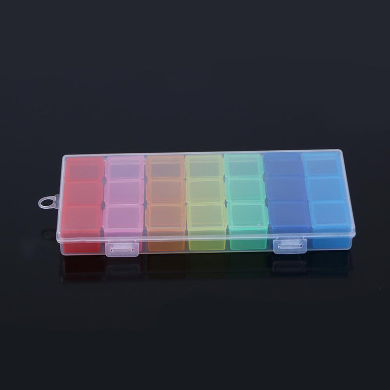 21 Slots Women Portable Jewelry Storage Box Portable Removable Ring Ha