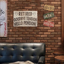 Retro Pension Letter Metal Plate Painting for Bar Pub Tin Plaques Wall Sign