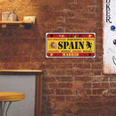 Spain Flag Retro Metal Plate Tin Sign Plaque Poster for Bar Club Decor (B) Newly