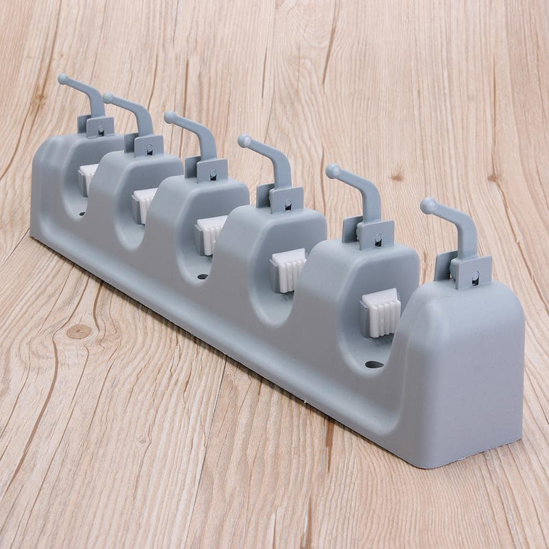 Wall Mounted Mop Brush Broom Hanger Storage Rack Kitchen Organizer(5 Racks)