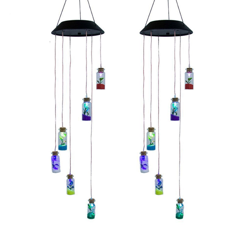 Wind Chime Lamp Wishing Bottle Wind Chime Lamp Solar Light Outdoor Lighting