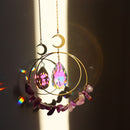 Moon Circle Crystal Suncatcher Rainbow Chaser Window Curtains Pendant Home De