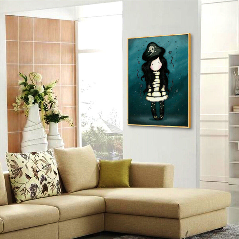 Oil Paint By Numbers Little Girl Coloring Picture Digital