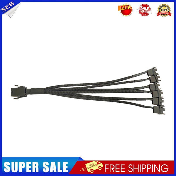Computer Cooler Cooling Fan Splitter 6 PIN to 6x4PIN 12V Power Cable Wire