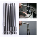 6pcs 100mm Length 1/4 Inch Hex Shank Magnetic Hexagon Head Screwdriver Bit Newly