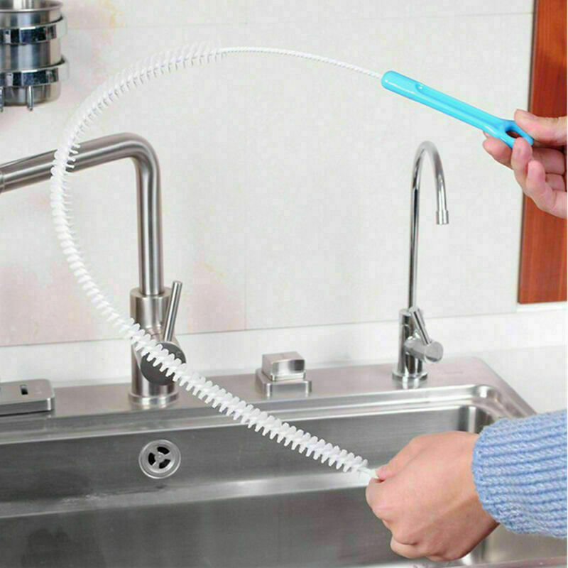 Flexible Sink Overflow Drain Unblocker Cleaning Brush Tool Kitchen 71cm Q7O0