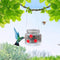 Bird Feeder Hanging Mason Jar Hummingbird Feeder for Patio Garden (Clear)