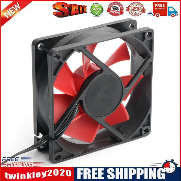 8cm Computer Cooling Fan 3Pin+4Pin Quiet CPU Cooler Chassis Case Water Fan