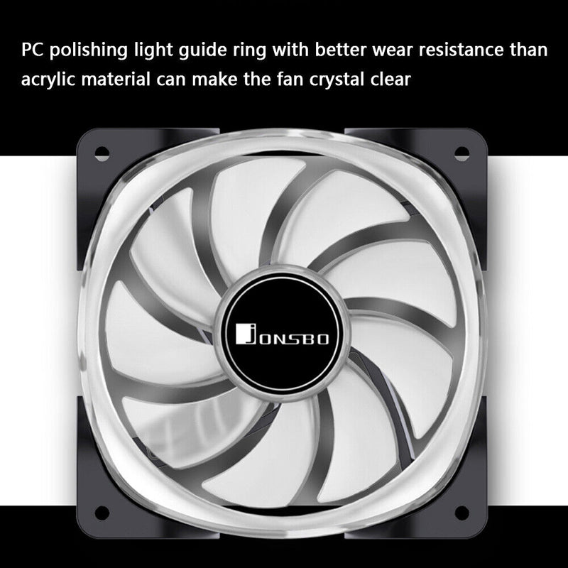 FR-701 PC Case Fan 9 Blade Addressable RGB LED PWM Cooling Fan (Reverse) Newly