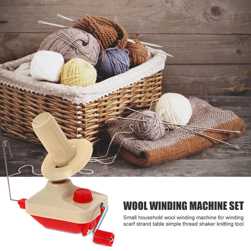 Knitting Machine Handheld Yarn Winder Fiber String Line Ball Wrap Sewing Tool