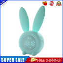 LED Smart Clock Cute Rabbit Alarm Bedside Sleep Night Light Wake Up (Green)