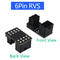 2x 180 Degree Angled Connector ATX 6 Pin Power Supply Adapter for Graphics Card