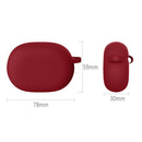 Silicone Earbuds Protective Case w/ Hook for Beats Studio Buds (Burgundy) Newly