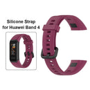 Silicone Strap Wristband Band for Huawei Band 4/Honor Band 5i (Wine Red)