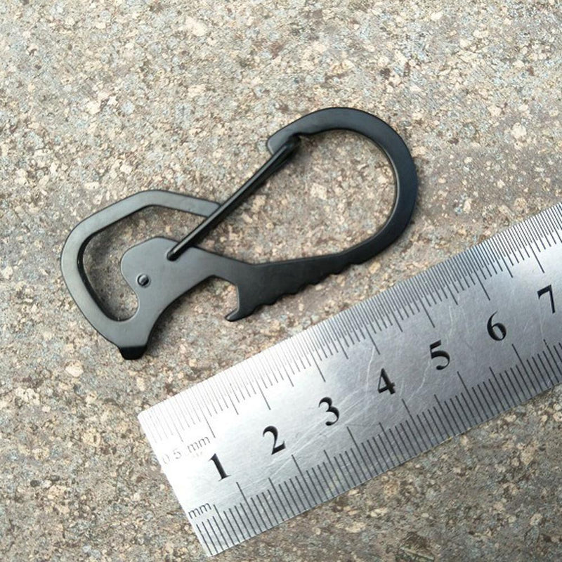 10Pcs Stainless Steel Bottle Opener Cap Lifter Screwdriver Card Tool (Black)