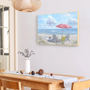Frameless Oil Paint By Numbers Beach Scenery DIY Canvas Picture Craft Kit