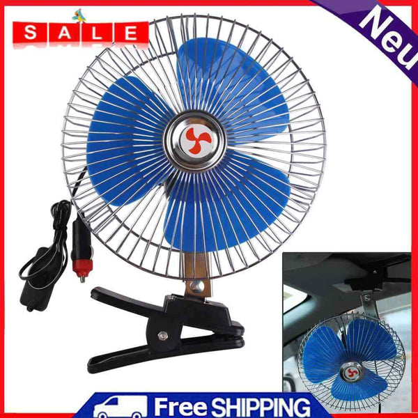 Car Styling 8"" 12V Portable Vehicle Car Car Fan Oscillating Cooling F