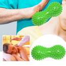 Peanut Shape Massage Fitness Ball Stress Relax Body Spiky Massager (Green) Newly