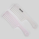 Antistatic Straight Handle Large Wide Tooth Comb Hair Brush Tool (White) Newly