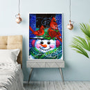 Full Round Drill Drawing Picture Snowman Diamond Painting Living Room Ornamen