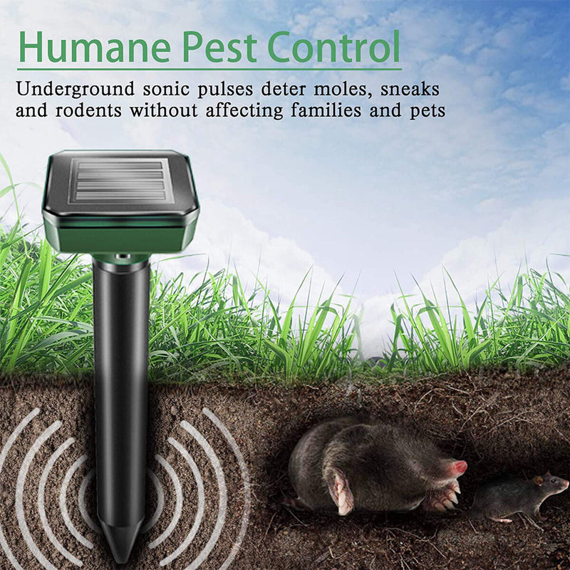 4x Solar Power Cat Dog Repellent Ultrasonic Fox Pest Scarer Deterrent Repeller