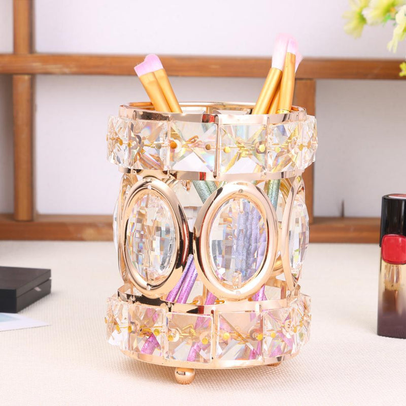Crystal Makeup Brush Eyebrow Pencil Storage Box Jewelry Cosmetic Organizer Newly
