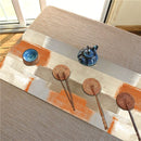 Style Table Runner Burlap Linen Abstract Paint Art Table Dresser Runner