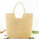 Hand-woven Women Shoulder Handbag Summer Fashion Straw Beach Shopping Tote Bag