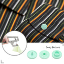 Akaddy 50pcs Push Button Lock DIY Baby Clothing Push Button (Sky