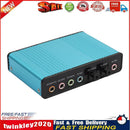 USB 6 Channel 5.1 External Optical Audio Sound Card for Notebook PC(Blue) Newly