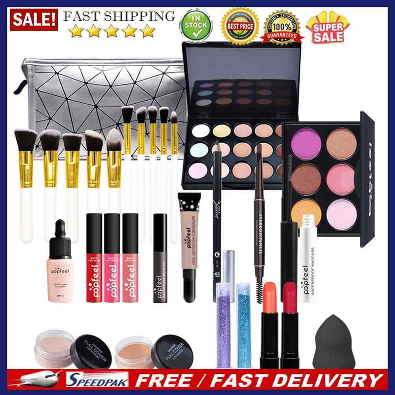 Portable Make Up Sets Long-Lasting Eyeshadow Powder Lipstick Set for Women Gi