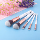 5pcs Marble Texture Eye Shadow Blush Powder Foundation Makeup Brushes Set