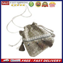 Woolen Canvas Messenger Shoulder Bag Ethnic Retro Woven Bucket Tassel Purses