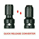 Wrench 1/2inch Drive to 1/4inch Change Socket Adapter Hex Drill Chuck Converter