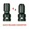 Wrench 1/2inch Drive to 1/4inch Change Socket Adapter Hex Drill Chuck Converter