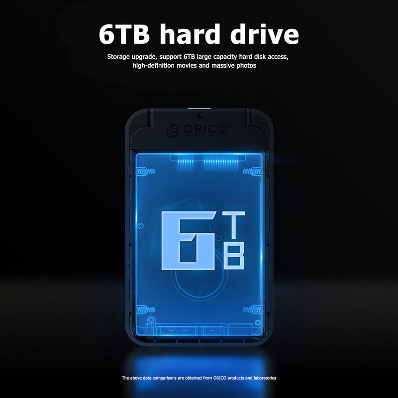 ORICO 2520U3 USB3.0 Hard Drive Case 2.5 inch SATA HDD SSD Enclosure (Black)