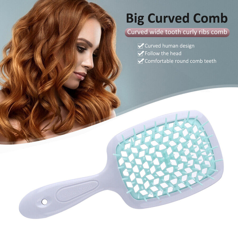 Wide Teeth Air Cushion Combs Women Scalp Massage Styling Brush Hollow Grid
