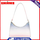 PU Leather Alligator Pattern Underarm Bag Ladies Fashion Gradient Color Purse