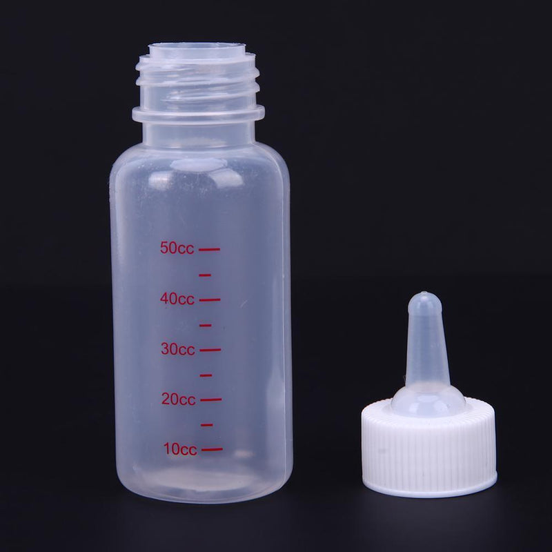 50ml Puppy Kitten Feeding Bottle Pet Dog Cat Transparent Silicone Feeder Newly