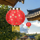 Waterproof Lantern Blessing 10"" Chinese Style Cloth Lanterns Lamp w/ Tassel