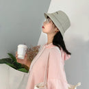 Unisex Bucket Summer Fisherman Cap Letter Embroidery Outdoor Panama Sun Hat