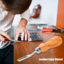 Practical Leather Edge Cutting Wide Shovel Wood Handle DIY Leather Carving Tools