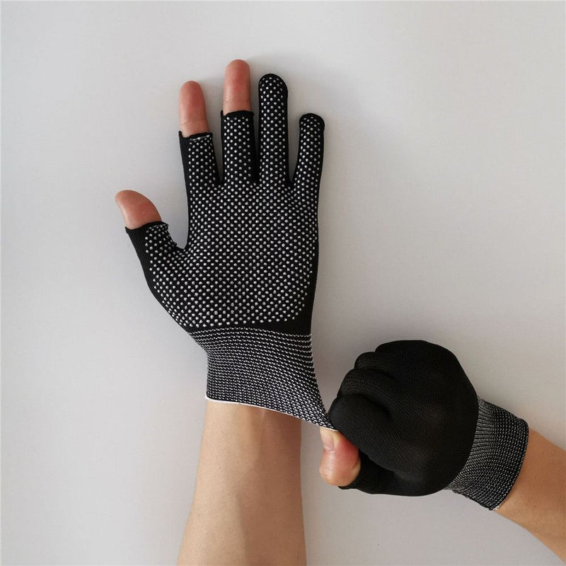 Driving Mittens Sun Protection Anti-Slip Fishing Gloves Open/Half Fingers