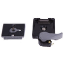 Black Camera 323 Quick Release Adapter with Manfrotto 200PL-14 Compat Plate