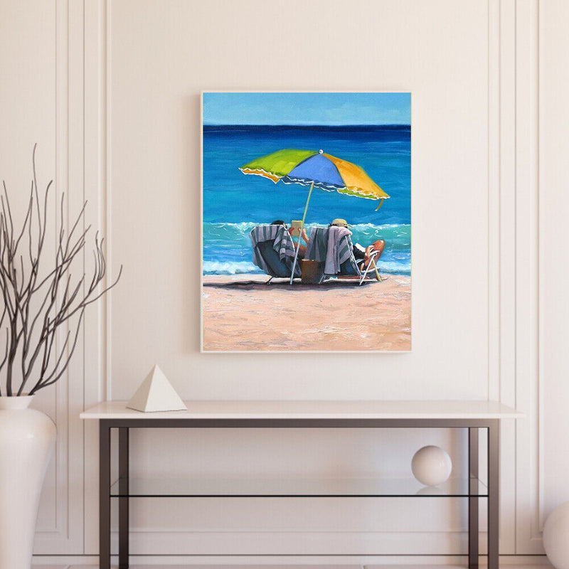 #A Beach Lounger Oil Paint By Numbers Kit DIY Home Decoration Gift Wall Art Pict