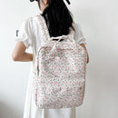 Fashion Floral Backpack Large Capacity Flower Student Travel Shoulder Rucksack