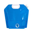 2pcs 5L+10L Collapsible Outdoor Camping Drinking Water Bag (Blue+Blue) Newly